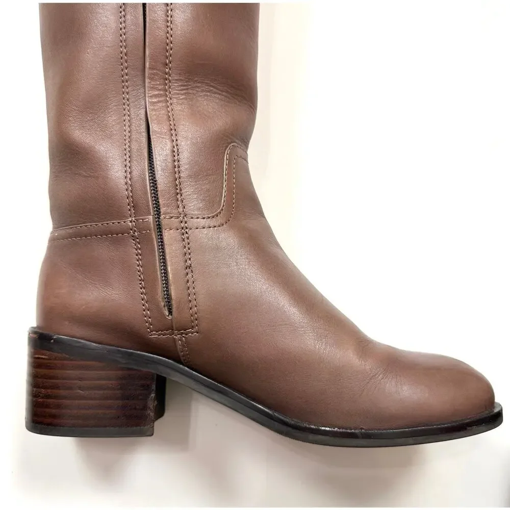 Tory Burch Fulton 55MM Boots Silky Leather in Topo Brown